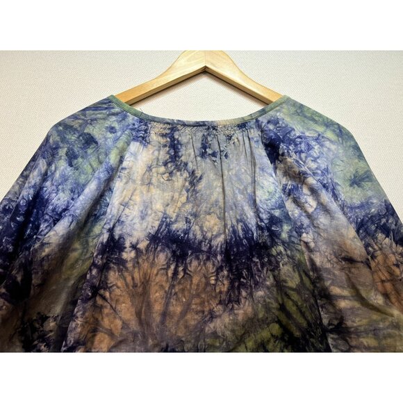Cabi Womens Woodstock Tunic Blouse Medium Multicolor Tie-Dye Button Front Casual - Picture 12 of 13